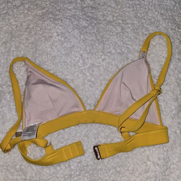Shade Shore Yellow Bikini Top Size Small S - Picture 3 of 4